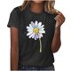 thumbnail image 1 of Camiseta de Manga Corta Impresa de Cuello Redondo Casual para Mujeres, 95% Poliéster 5% Elastano Top Ligero para Diario, Fiesta Y Uso, 1 of 2