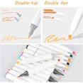 thumbnail image 3 of 60 Colors Brush Markers, Mark pen Double Tipped Sketch Markers, Drawing Permanent Marker, Artist Art Markers for Sketching, Adult Coloring and Illustration, Gift Idea for Women Girls', 3 of 8