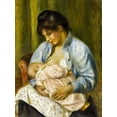 thumbnail image 2 of Renoir, Pierre-Auguste 12x14 White Modern Wood Framed Museum Art Print Titled - A Woman Nursing a Child, 2 of 4