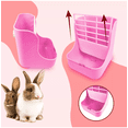 thumbnail image 2 of Kit Comedero Bebedero Para Conejo Cuyos Chinchillas Malubero ROSA BLANCO, 2 of 5