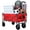 Rose Red, variant on Anykoon Blue Collapsible Wagon Cart with Wheels ,Foldable Cart with Drink Holders, for Shopping,Garden,Sports,Groceries,Apartment,Camping,Outdoor