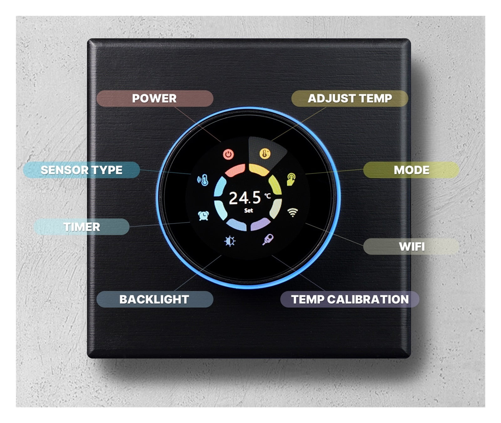 Smart Home Heating Knob Thermostat Temperature Controller For Water Gas Boiler Electric Heating