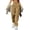 Khaki, variant on Women's Casual Straight Leg Pants with Pockets Button Front Workwear Cargo Trousers, Dark Gray M