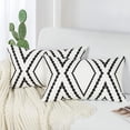 thumbnail image 1 of Fundas de almohada bohemias impermeables para exteriores, fundas de almohada geométricas para patio y jardín, juego de 2, 18 x 18 pulgadas, 1 of 7