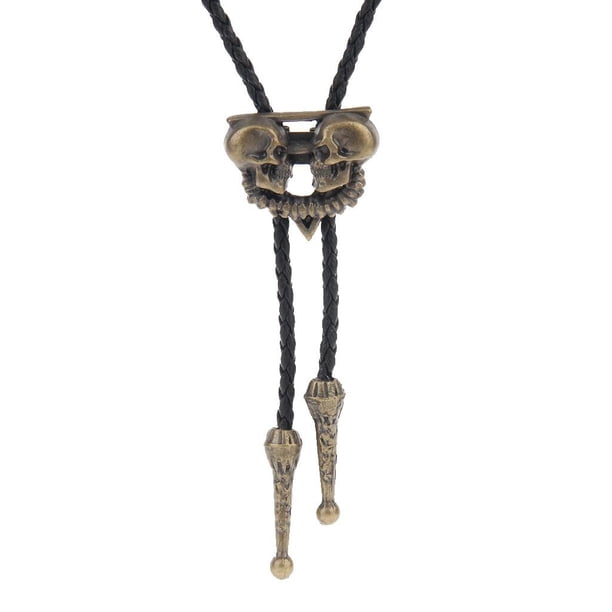 Collar de Bolo de Cabeza de Danza Rodeo Western Cowboy Sunnimix Lazo del bolo del cráneo