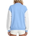 thumbnail image 4 of Trikvn Women's Varsity Jacket Color Block Baseball Jackets Button Down Long Sleeve Casual Outerwear Vintage Streetwear Coats Lightweight Pockets Fall Fashion, 4 of 6