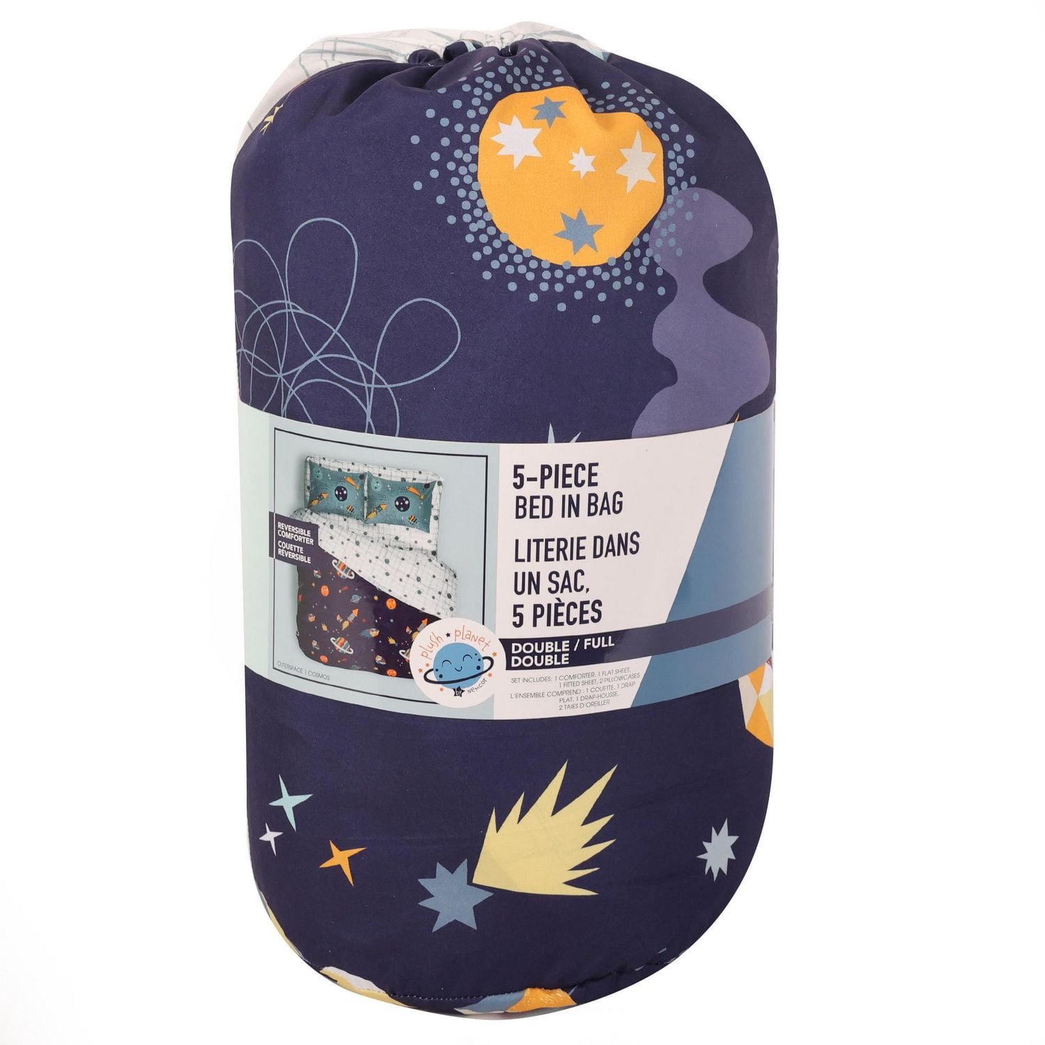 Ensemble de literie 5 pièces pour lit double outerspace