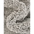 thumbnail image 3 of Unique Loom Solid Shag Collection Area Rug (3' 1" Square Cloud Gray), 3 of 7