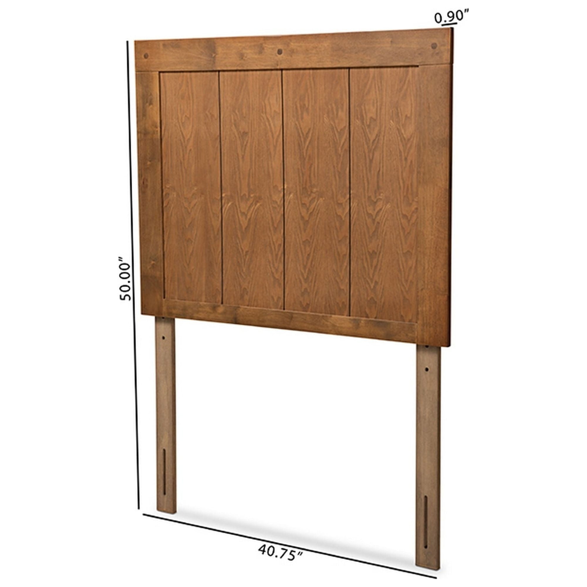 Baxton Studio Patwin Modern and Contemporary Transitional Ash Walnut Finished Wood Twin Size Headboard