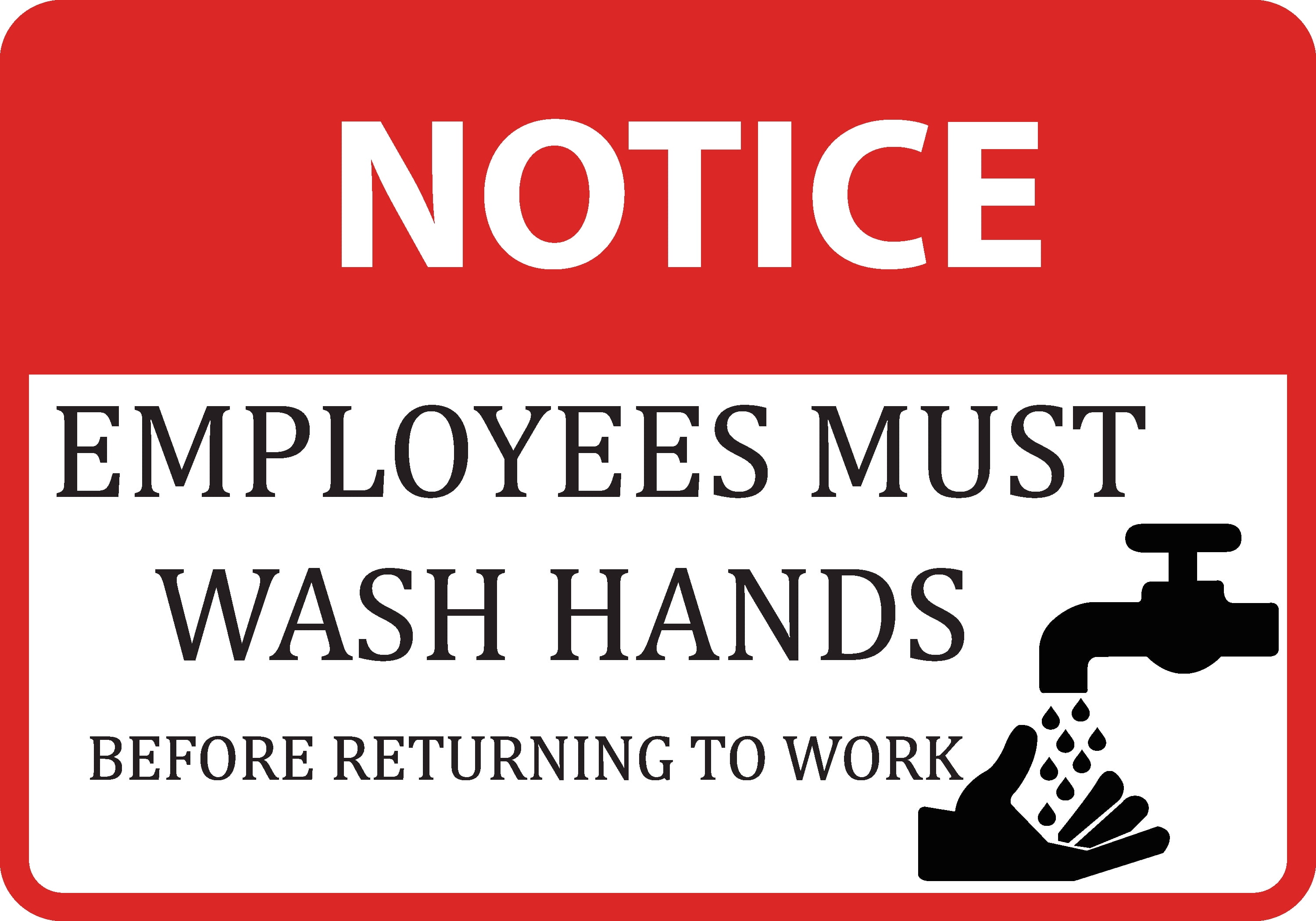 Wash Hands Before Returning To Work Wash Hands Before Returning To Work