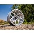 thumbnail image 3 of RockTrix RT107 20 inch Wheel for 2004-2026 Ford F150, 20x9 6x135 Rims -12mm Offset, 4.5in Backspacing, Machined Silver, 2500 lb Weight Rating, Also compatible with Bronco Raptor F150 Lightning, 3 of 7
