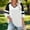 White, variant on Viluyesy Big Size V-Neck T-Shirt for Womens 3/4 Sleeves Shirt Tops Fashionable Relaxed Loose Blouse Black Size 5XL