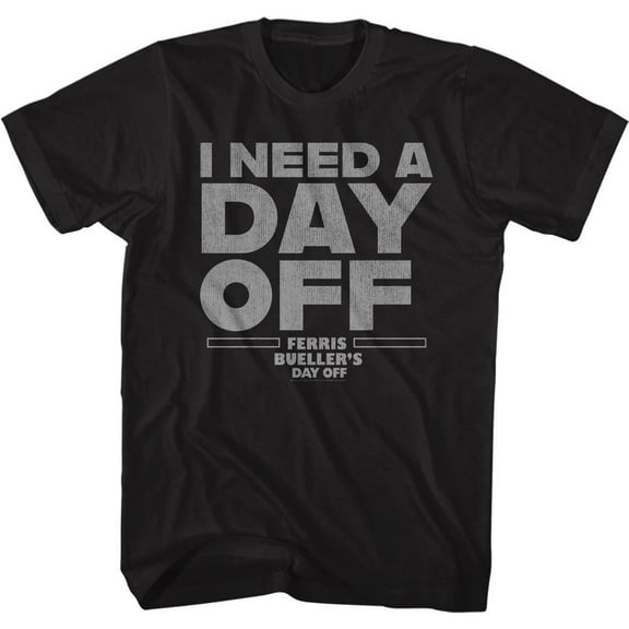 Ferris Bueller's Day Off Day Off Gray Ink Black T-Shirt