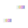 thumbnail image 4 of kurtrusly Wall Mount Clock With Double Placement Large Display Screen Colorful Digital 8009D  WhiteOuter 2Set, 4 of 6