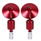 thumbnail image 1 of Pair of 22mm Round Motorcycle Handlebar Side Mirrors, Red, 1 of 1