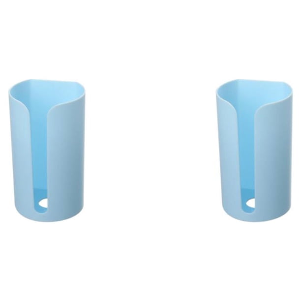 Advancent Dispensador de caja de bolsas de basura de pared para estante de almacenamiento de bolsas de basura para cocina Azul 2Conjunto