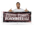 thumbnail image 2 of Farm Fresh Blackberries Banner Sign 18 Inch x 48 Inch | 13 oz Vinyl with Metal Grommets | Heavy-Duty Single-Sided Outdoor Durable Printed High-Quality Weatherproof | Made in the USA, 2 of 6