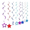 thumbnail image 2 of Hanging Decorations, Hanging SilverforGraduation Wedding Decorations, Silver Star Spiral Ornaments, Includes 8 Stars, 80CM Length, Silver Star Hanging DecorforGraduation, Spiral Star, 2 of 9