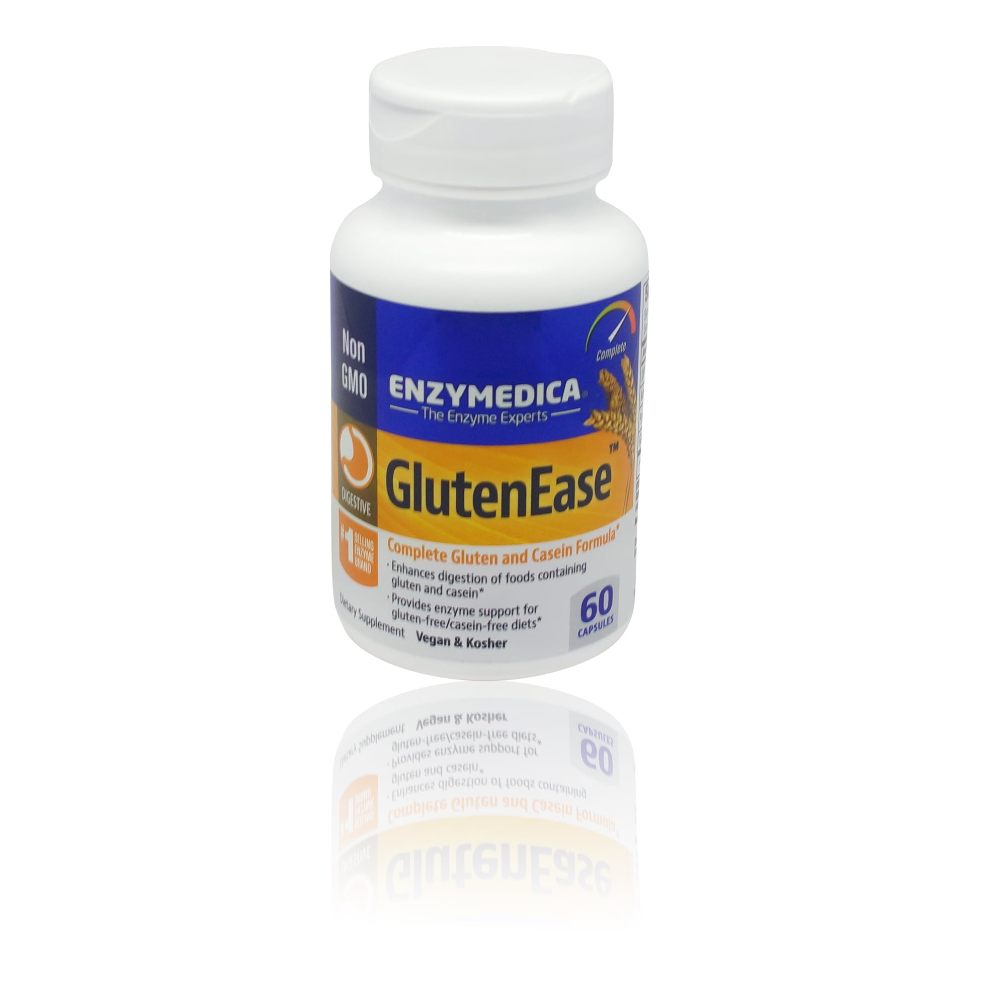 Enzymedica GlutenEase Complete Gluten & Casein Formula with Digestive