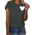thumbnail image 5 of LIBRCLO Womens Tops Short Sleeve Valentines Graphic Tees Casual Holiday Crewneck T Shirts, 5 of 7