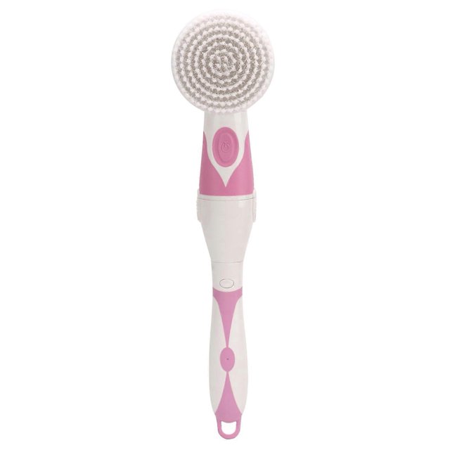 Electric Bath Massage Brush Rotatable Soft Electric Body Scrubber Shower Brush with Long Handle for Shower Exfoliating
