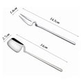 thumbnail image 2 of 18/8 Stainless Steel Modern Mini Fruit Appetizer Forks and Dessert Spoons Set (4 Forks + 4 Spoons), 2 of 5
