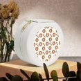 thumbnail image 6 of Yiaed Wooden Barrels With Honey Print Travel Jewelry Case Bridesmaid Gift Boxes Jewelry Travel Organizer Small Round Jewelry Box Mini Storage-White, 6 of 7