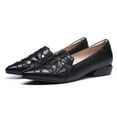 thumbnail image 4 of Seffadzy Women's Flat Shoes Soft Sole Cutout Breathable Lightweight Casual Flats Comfortable Slip Black 35, 4 of 7