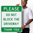 thumbnail image 2 of Do Not Block Driveway Sign, No Parking Sign, 24x30 Inches, 3M EGP Reflective .080 Aluminum, Fade Resistant, Indoor/Outdoor Use, Made in USA, 2 of 17