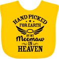 thumbnail image 3 of Inktastic Handpicked for Earth by My Meemaw in Heaven with Angel Wings Boys or Girls Baby Bib, 3 of 4