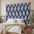 thumbnail image 3 of Abstract Navy Blue,Large Tapestry for Bedroom Wall Hanging Tapestry,Modern Minimalistic Geometric Stripes Ceiling Backdrop Tapestries Poster Blanket Wall Decor for Teens Room Living Room 85" x 90", 3 of 8