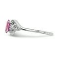 thumbnail image 4 of Primal Gold 14 Karat White Gold 6x4mm Oval Pink Sapphire and Diamond Ring, 4 of 7