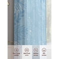 thumbnail image 6 of Spring Leaf Sheer Curtains 2 Panels Set Simple White Light Blue Plants Leaves Silhouette Sheer Window Curtains Light Filtering Rod Pocket Voile Drapes for Bedroom Living Room 52"X96", 6 of 8