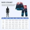 thumbnail image 3 of KLL Sunshine Ocean Whale Sleepwear Mens Flannel Pajamas,Long Cotton Pj Set, 3 of 7