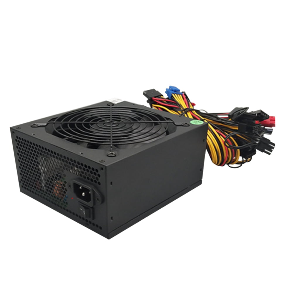 1600W PC Power Supply for Bitcoin Mining ATX ETH Mining Machine Support 8  Display Cards GPU 1600W Max for Bitcoin Miner