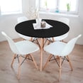 thumbnail image 3 of Mesa De Comedor Redonda Estilo Eames Minimalista Moderna negro 6.49 pulg Pido Todo E-MDCR4M-WH, 3 of 6