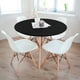 thumbnail image 3 of Mesa De Comedor Redonda Estilo Eames Minimalista Moderna negro 6.49 pulg Pido Todo E-MDCR4M-WH, 3 of 6