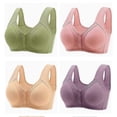 thumbnail image 4 of Sujetadores Daisy Shaofei para mujeres mayores con cierre frontal sin aros color Piel 42, 4 of 5