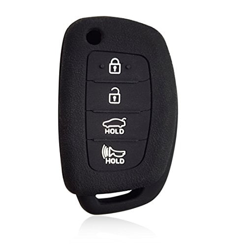 KeyGuardz Keyless Entry Remote Car Flip Key Fob Outer Shell Cover Soft Rubber Case for Hyundai Santa Fe Sonata Tucson 