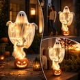 thumbnail image 5 of Luckky Swirling Ghost Pumpkin Yard Lamp,Lighted Spooky Ghost Statue with Warm Light,Waterproof Outdoor Ornament for Porch,Pathway,Lawn & Garden,Fall Autumn Halloween Party Decor, 5 of 9