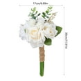 thumbnail image 3 of ​​Champagne Rose Bouquet 11.8" Bridal Silk Flowers Wedding Bouquet Set for Bride Bridesmaids Ceremony Photo Shoot Floral Arrangement Centerpiece​​, 3 of 6