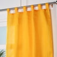 thumbnail image 6 of The Art Box Tab Top Cotton Window Curtain Panel Set, Farmhouse Home Decor Curtains for Bedroom Living Room, 2 Piece, Yellow, 52"w x 36"l in, 6 of 7