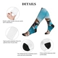 thumbnail image 5 of Sikiie Ice Blue Coastal Lion 1 Pairs Compression Socks for Men and Women 15-20 mmHg Running Support Socks, 5 of 7