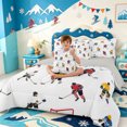 thumbnail image 4 of Erosebridal Black Hockey Puck 7 Pieces Full Size Bedding Sets,Modern Ice Skater Full Size Bed in a Bag,Light Gray Reversible, 4 of 7