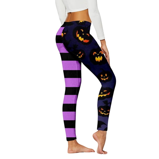 MKLEKYY Leggings de mujer, leggings estampados a la moda para mujer, leggings deportivos casuales y cómodos para yoga