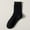 Black, variant on Dyfzdhu Solid Color Vertical Strip Socks Mid Tube Socks Classic Casual Comfort Cotton Socks