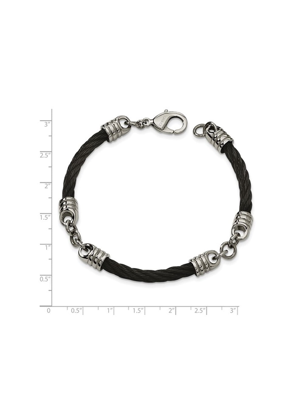 Gem & Harmony Mens Stainless Steel Bracelet  (9 inch) for Men