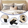 thumbnail image 2 of ModFusion Elegant Chic Upholstered Bed Frame with velvet Headboard Made of Breathable Fabric, Beige, 2 of 7