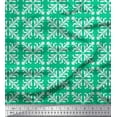 thumbnail image 1 of Soimoi Green Moss Georgette Fabric Tiles Moroccan Printed Craft Fabric by the Yard 42 Inch Wide, 1 of 1
