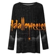 thumbnail image 5 of Pulls Pulls pulls Décontractés Vêtements Mode d'Automne 2023 Femmes Casual Manches Longues Col Rond Tops Chemisier Halloween Imprimé, 5 of 5